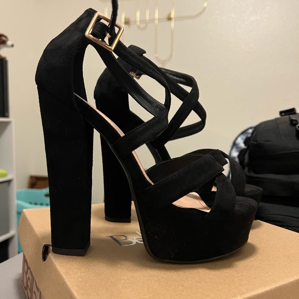 New Suede Platform Heels